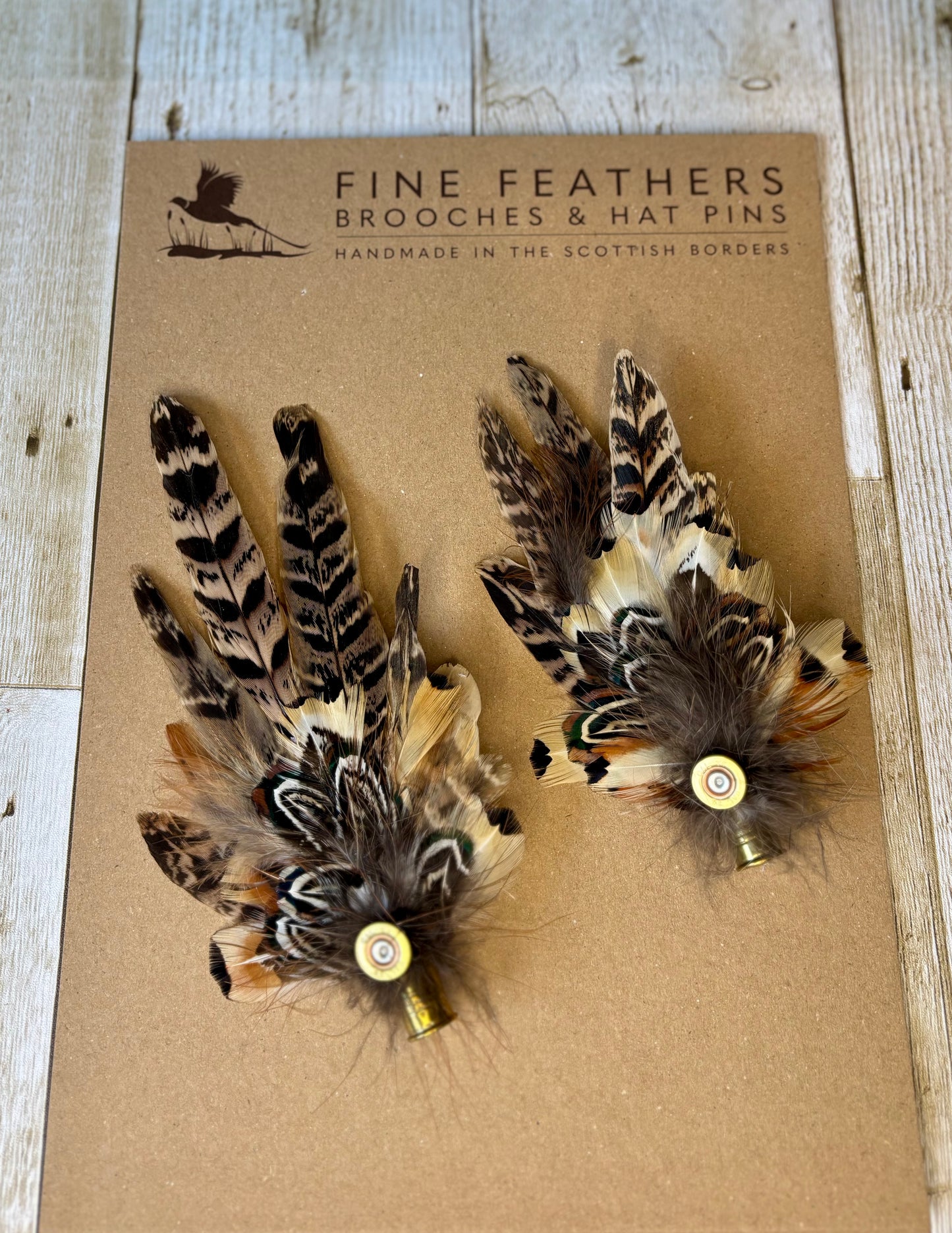 Pheasant Feather Hat Pin & Buttonhole Matching Set