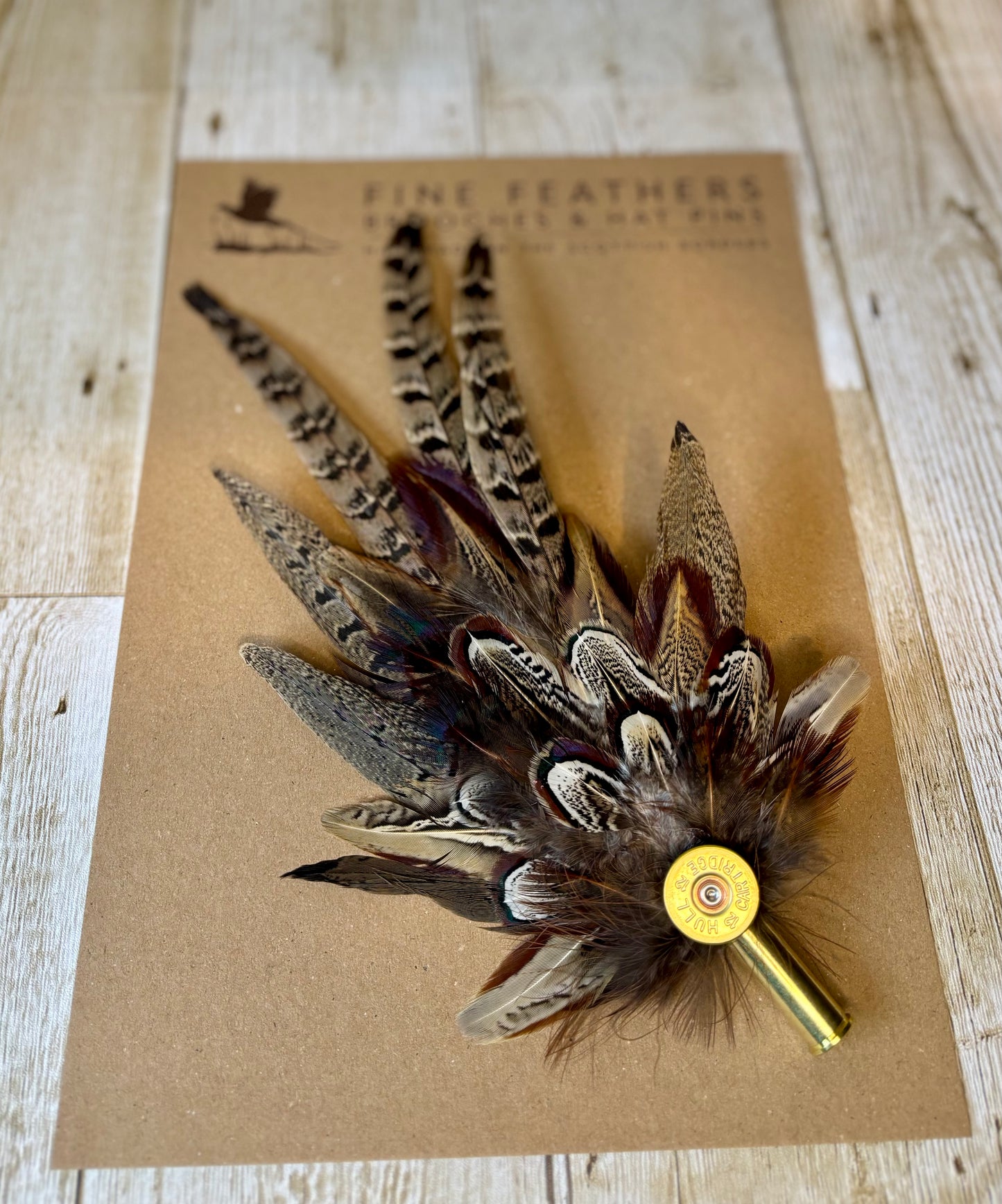 Pheasant Feather Hat Pin - Large