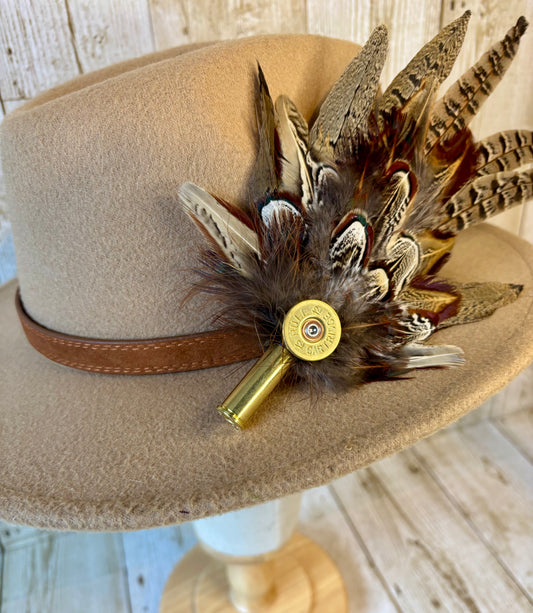 Pheasant Feather Hat Pin - Large
