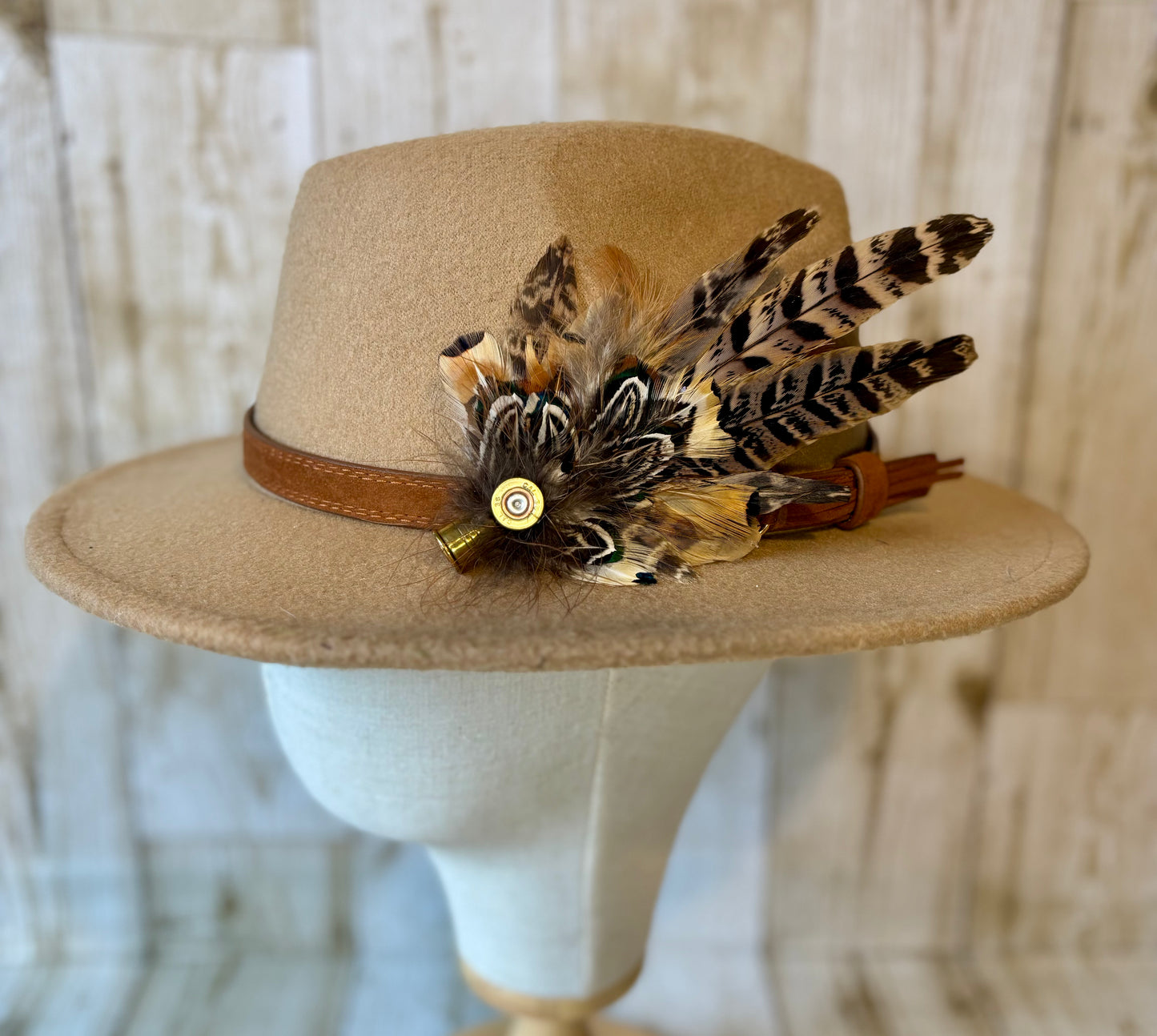 Pheasant Feather Hat Pin & Buttonhole Matching Set