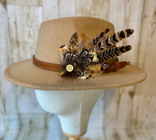 Pheasant Feather Hat Pin & Buttonhole Matching Set