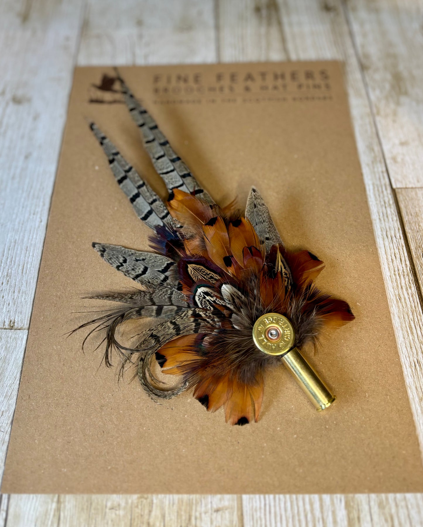 Pheasant Feather Hat Pin -Large