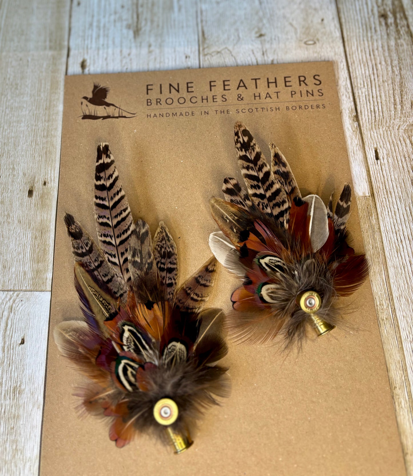 Pheasant Feather Hat Pin & Buttonhole Matching Set