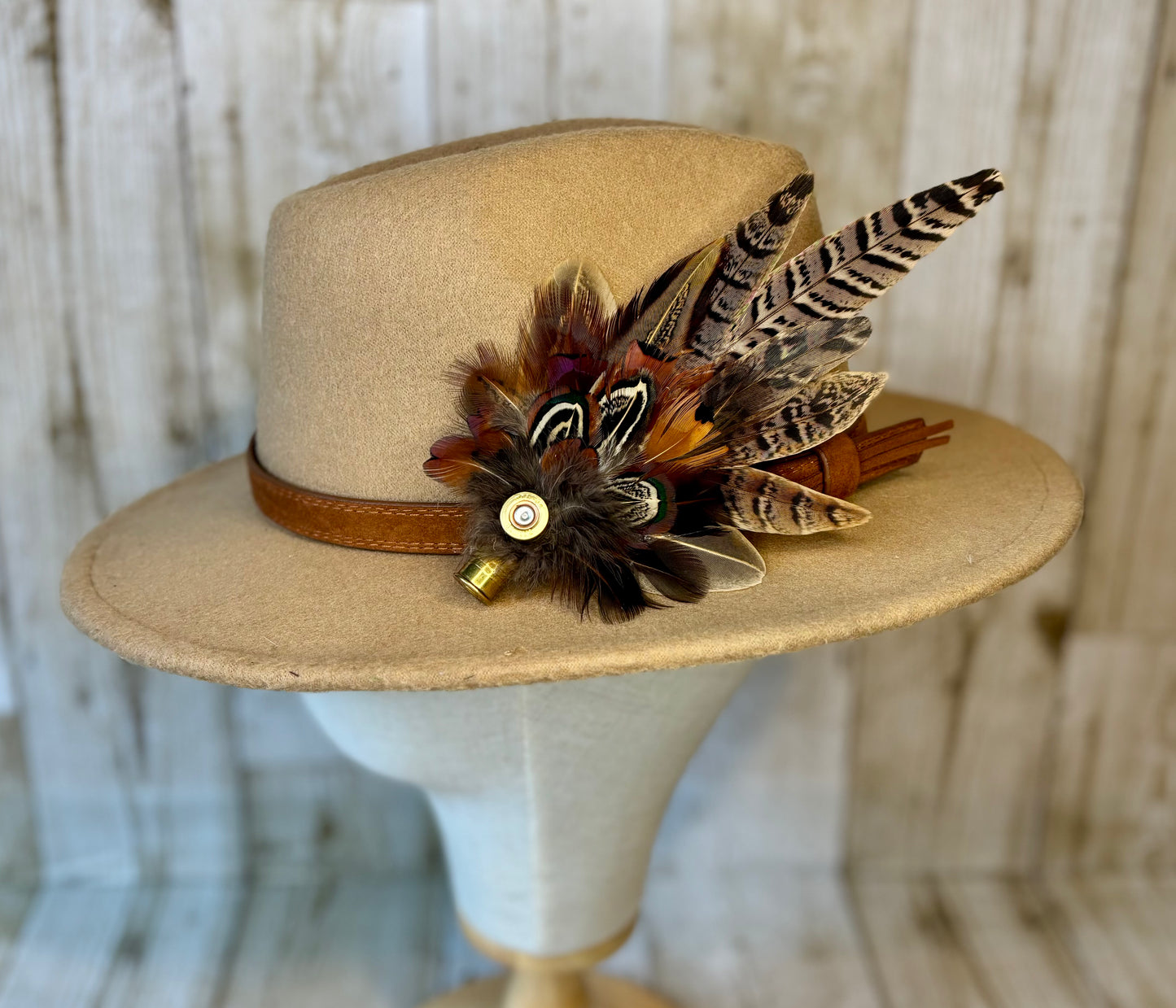Pheasant Feather Hat Pin & Buttonhole Matching Set