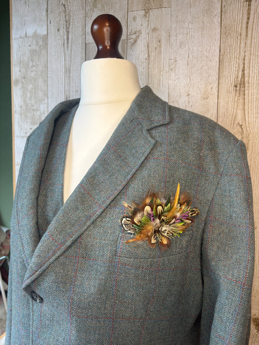 Pocket Enhancement -floral and feather.