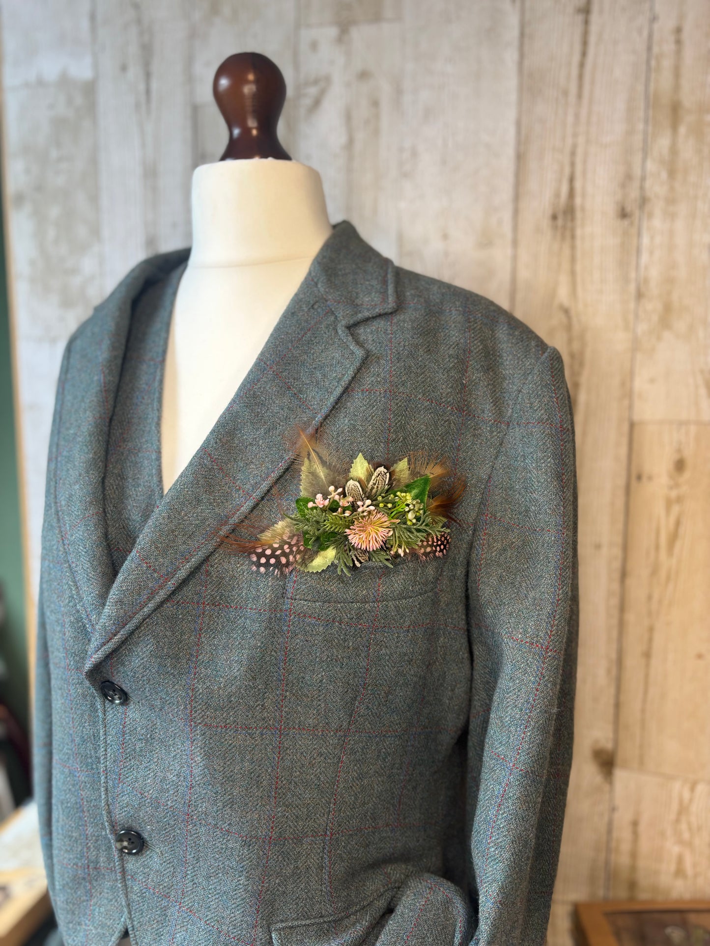 Pocket Enhancement -floral and feather.
