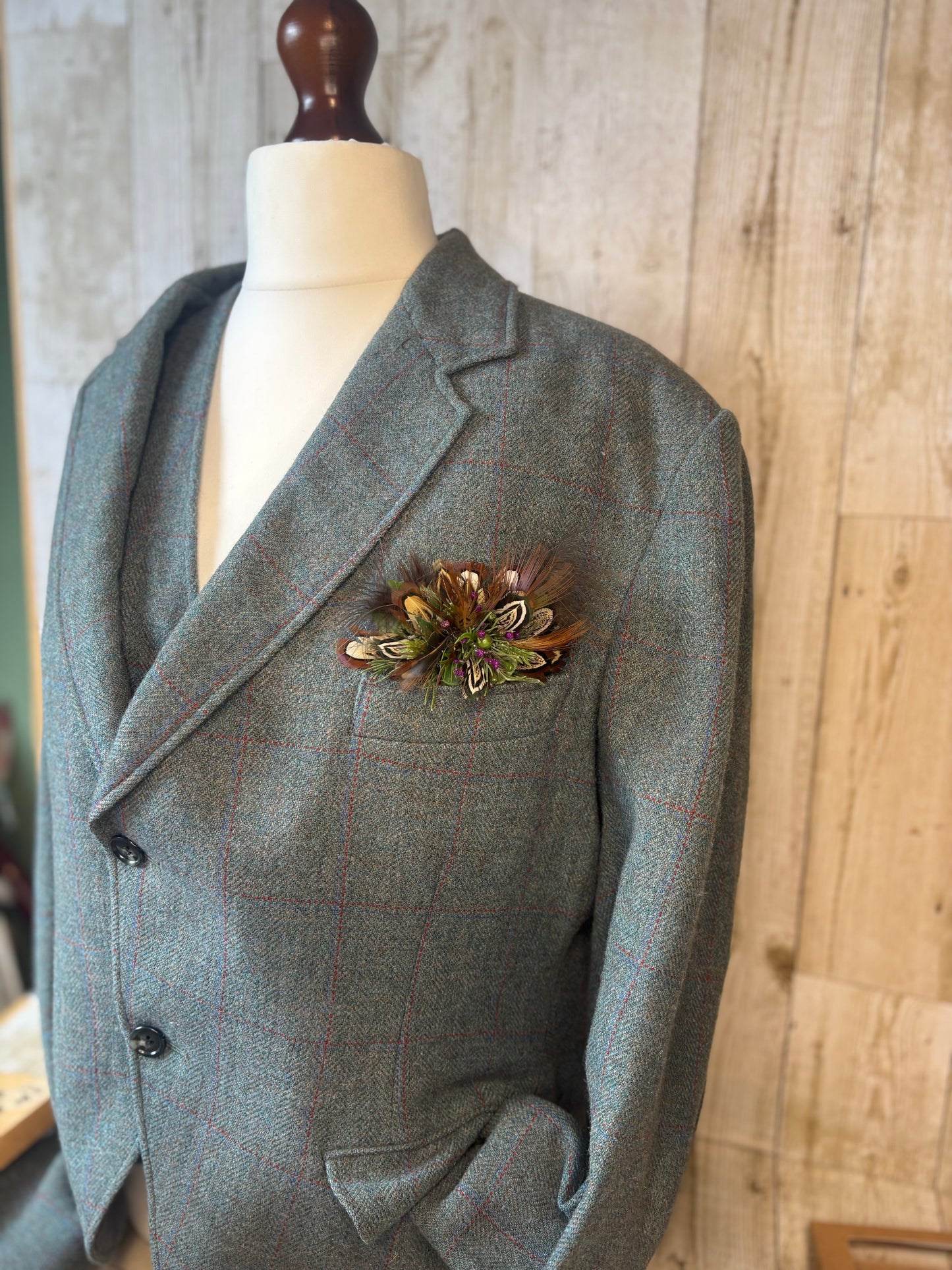 Pocket Enhancement -floral and feather.
