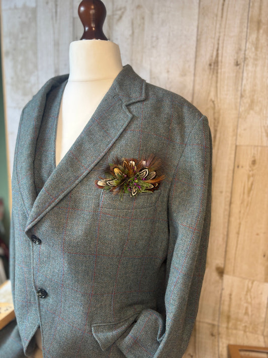 Pocket Enhancement -floral and feather.